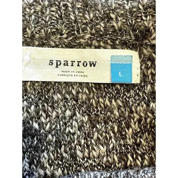 Anthropologie Sparrow Knit Skirt Size L Brown Alpaca Wool Boho Fringe Western - Picture 3 of 5